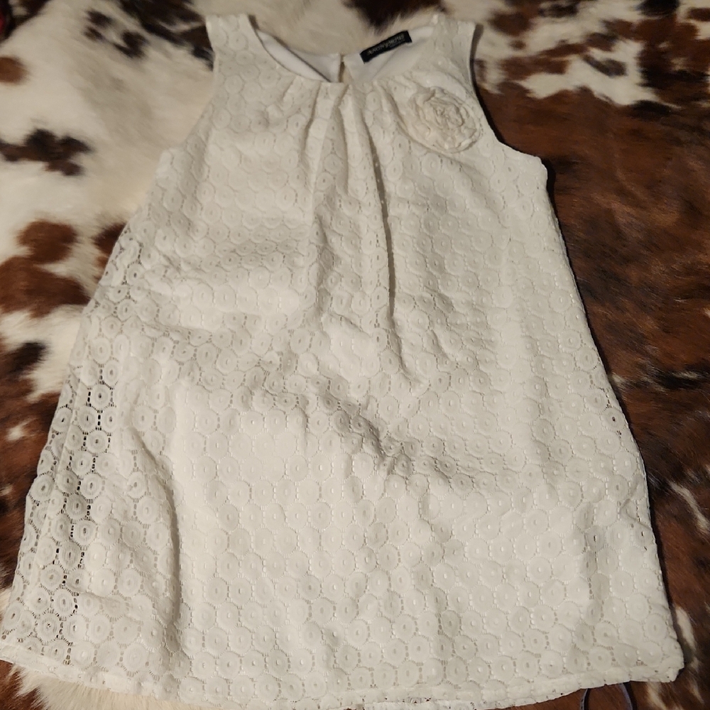 Anonymous Elegant White Lace Kids Dress